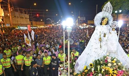 Misa y procesión a la Virgen de La Merced cierran fiestas patronales