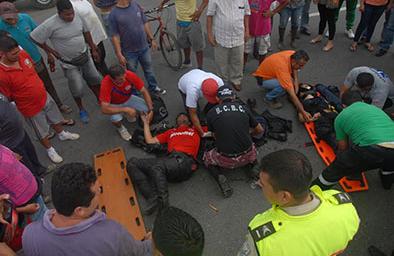 Motociclistas  argentinos sufren choque