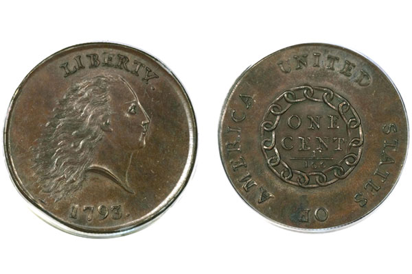 Un raro centavo de 1793 se vende por más de un millón de dólares