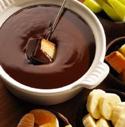 Rápida receta de fondue de chocolate