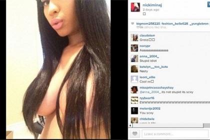 Nicki Minaj publica foto en topless en Instagram