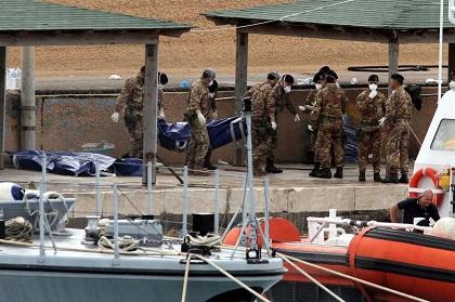 211 cadáveres fueron recuperados en Lampedusa, tras naufragio