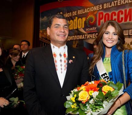 Constanza Báez se reunió con el presidente Correa