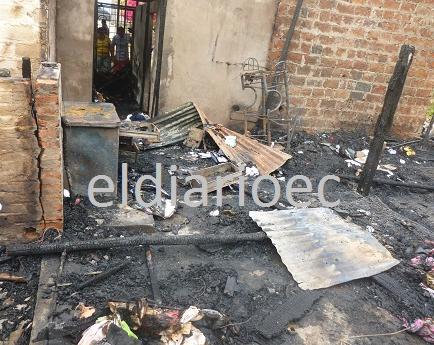 Incendio de una vivienda deja a familia en la calle