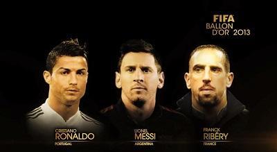 Ronaldo, Messi y Ribéry se disputan hoy el Balón de Oro 2013
