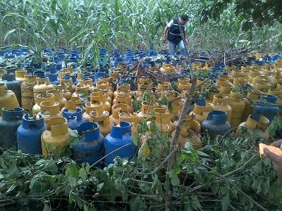 Recuperan 241 bombonas de gas que fueron robadas en Portoviejo