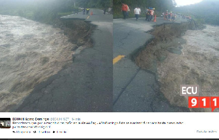 Vía Aloag-Santo Domingo cerrada por deslizamiento