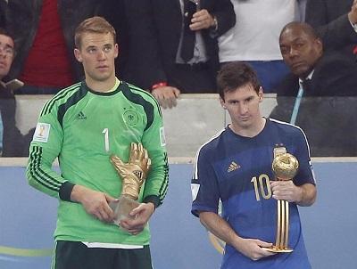 Neuer y Messi, ganadores del Guante y Balón de Oro 2014