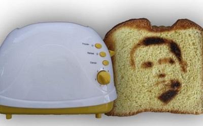 Empresa crea una tostadora que graba 'selfies' en el pan