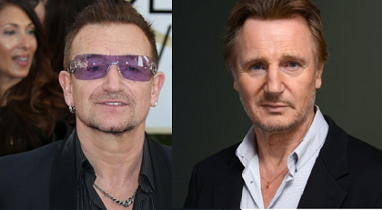 Liam Neeson y Bono trabajan en un guión para una película