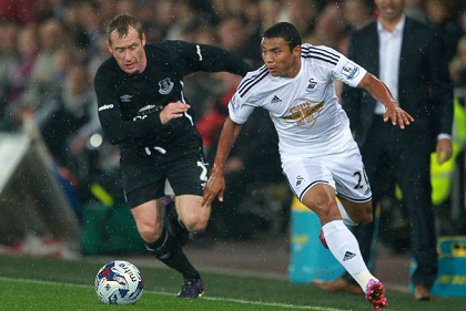 Jefferson Montero fue figura en el partido del Swansea ante Everton