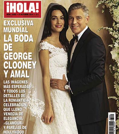 Fotos de boda de Clooney en revistas