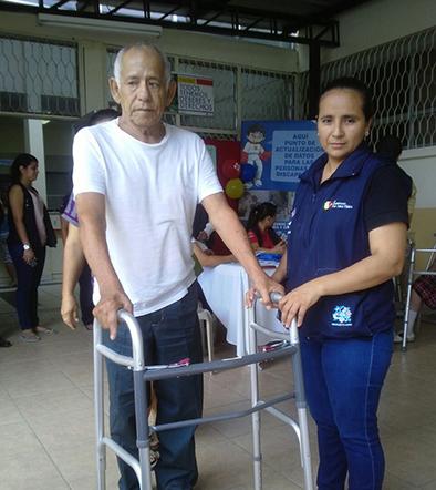 MSP entrega ayudas técnicas a personas  con discapacidad