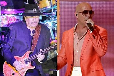 Pitbull y Carlos Santana actuarán juntos en la gala de los Grammy Latino