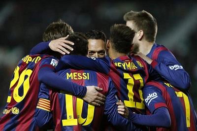 El FC Barcelona golea 6-0 al Elche en la Liga BBVA