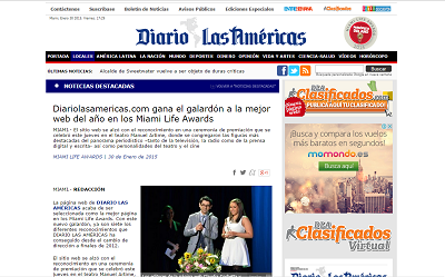 Diario Las Américas gana premio a la mejor web del año en Miami