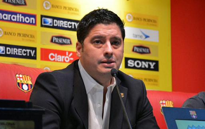 Presidente de Barcelona SC está contrariado por el rendimiento de los jugadores