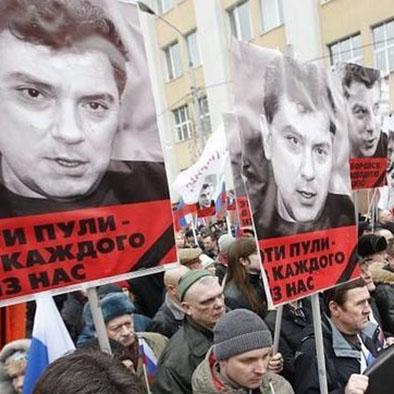 Miles marchan por muerte de Nemtsov