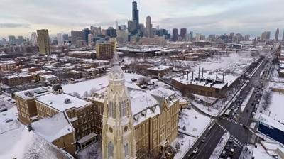 Video realizado por drone muestra a la ciudad de Chicago congelada