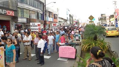 Más de 1.000 personas en la marcha de Santo Domingo de los Tsáchilas