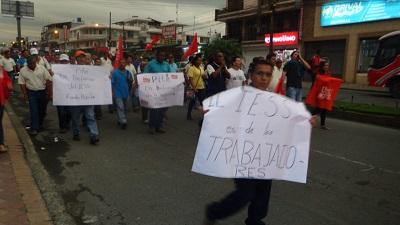 Macha en Santo Domingo en defensa de la Seguridad Social