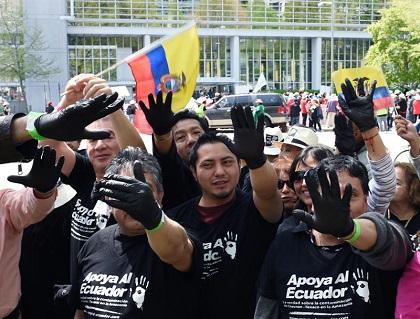 Menchú acompaña a Ecuador en su campaña por el caso Chevron en EE.UU.