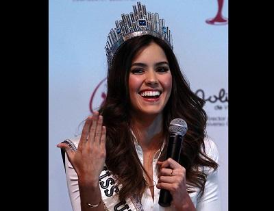 La Miss Universo subraya sus obras sociales en su primera visita a Colombia