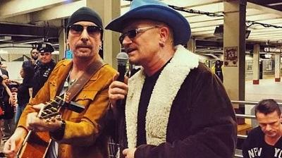 U2 da un concierto sorpresa en el metro de Nueva York