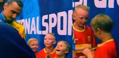 La imperdible reacción de dos niños al ver a Zlatan Ibrahimovic (VIDEO)