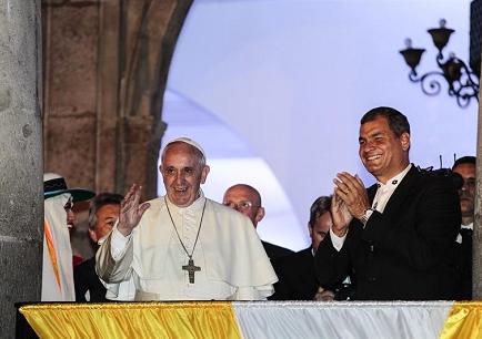 El papa Francisco se reunió con el presidente de Ecuador en privado