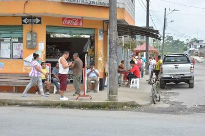 Calle Manuel Carrión, punto de encuentro de los moradores de la parroquia El Esfuerzo