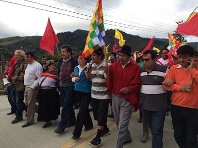 Marcha indígena llegó a Loja este lunes