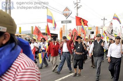 Marcha indígena entró hoy a Quito