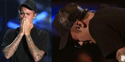 Justin Bieber lloró al sentir el apoyo de la gente en los premios MTV