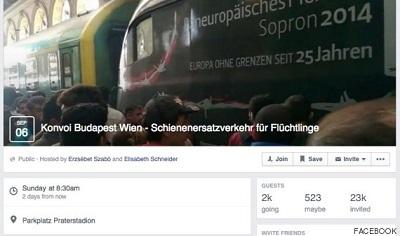 Organizan en Facebook un convoy para llevar a refugiados hasta Austria y Alemania