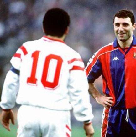 Maradona, Baggio y Romario, juntos en un partido por cumpleaños de Stoichkov
