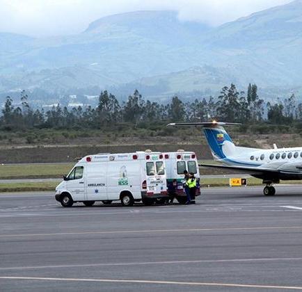 Ambulancia de Aeropolicial trasladó heridos a Quito