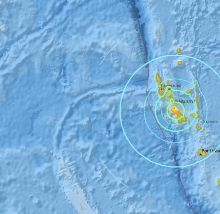 Terremoto de 7,3 grados sacude la isla de Vanuatu, en el océano Pacífico