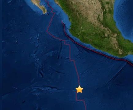 Un terremoto de 6,8 grados sacude el Pacífico a 840 km de la costa mexicana