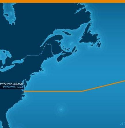 Facebook y Microsoft conectarán ambos lados del Atlántico con cable submarino