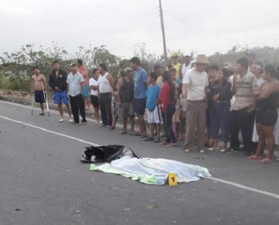 Mujer muere al ser atropellada en la vía Tosagua-Rocafuerte