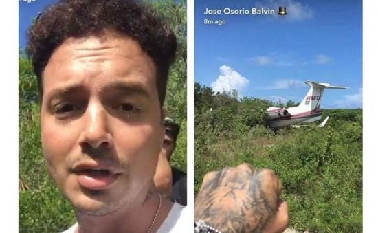 J Balvin se salva de morir tras estrellarse el avión en el que viajaba
