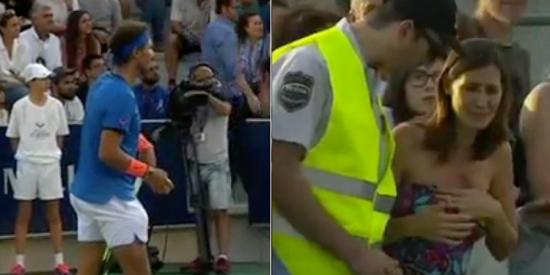 Rafael Nadal detiene un partido para buscar a una niña