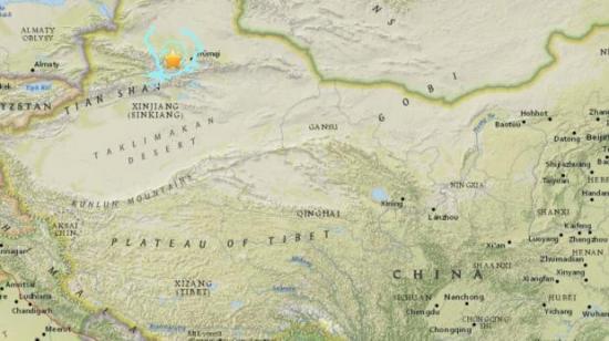 Fuerte sismo de 6,2 grados golpeó el oeste de China