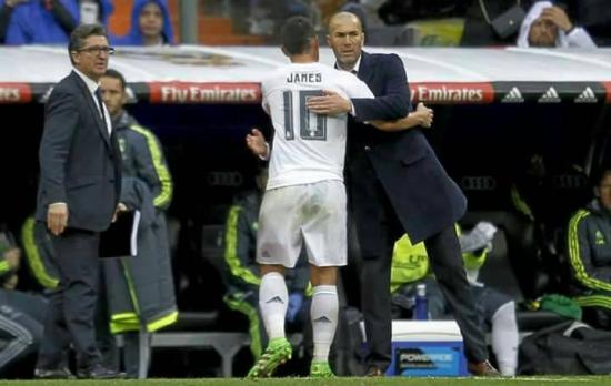 Zidane insiste en que no quiere que James salga del Real Madrid