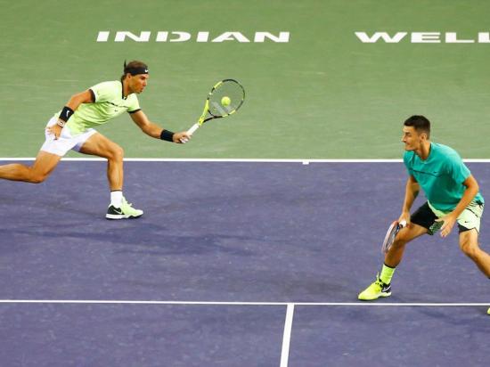 Nadal y Tomic avanzan  en dobles  en Indian Wells
