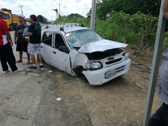 Accidente de tránsito en la vía Chone-Flavio Alfaro deja una persona herida