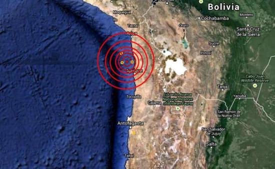 Sismo de magnitud 4,9 sacude región de Antofagasta, en el norte de Chile