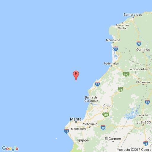 Tres sismos se han registrado frente a las costas del cantón Jama