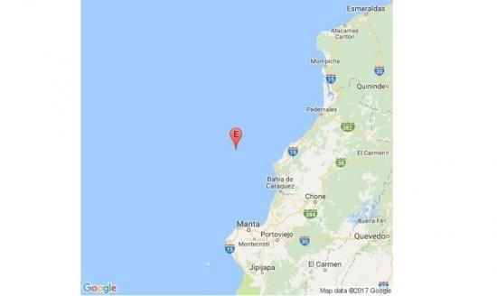 Dos sismos de diferente intensidad se registraron frente a las costas de Manabí